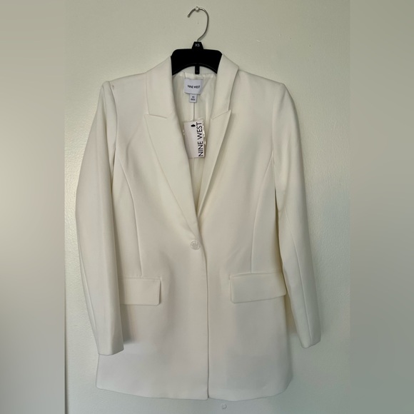 NWT Nine West White Blazer - Picture 1 of 5